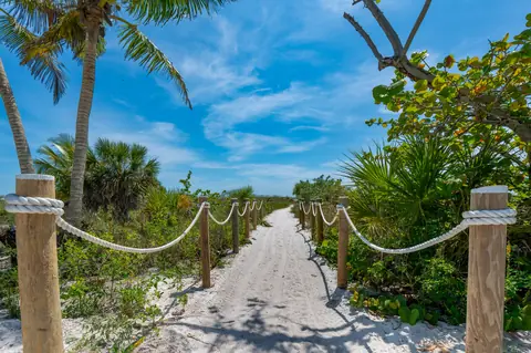 Rustic walk ways to the beach